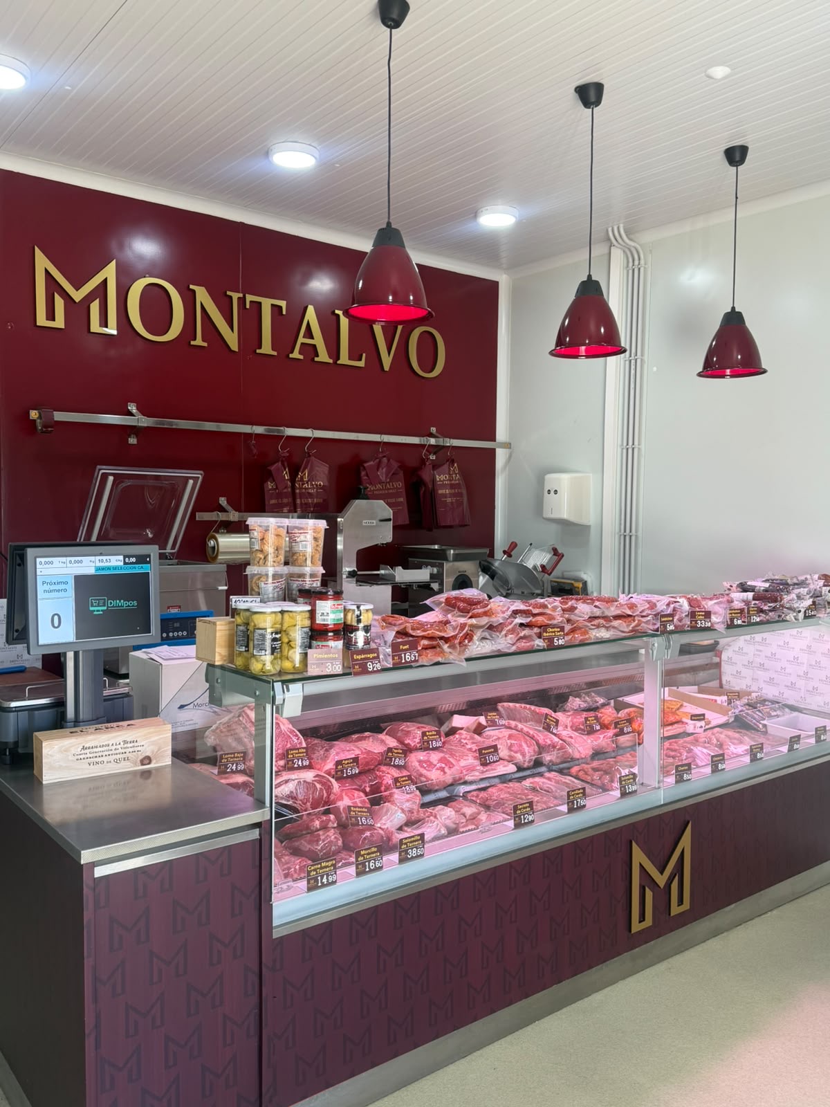 Mostrador de la tienda Montalvo Premium Meat